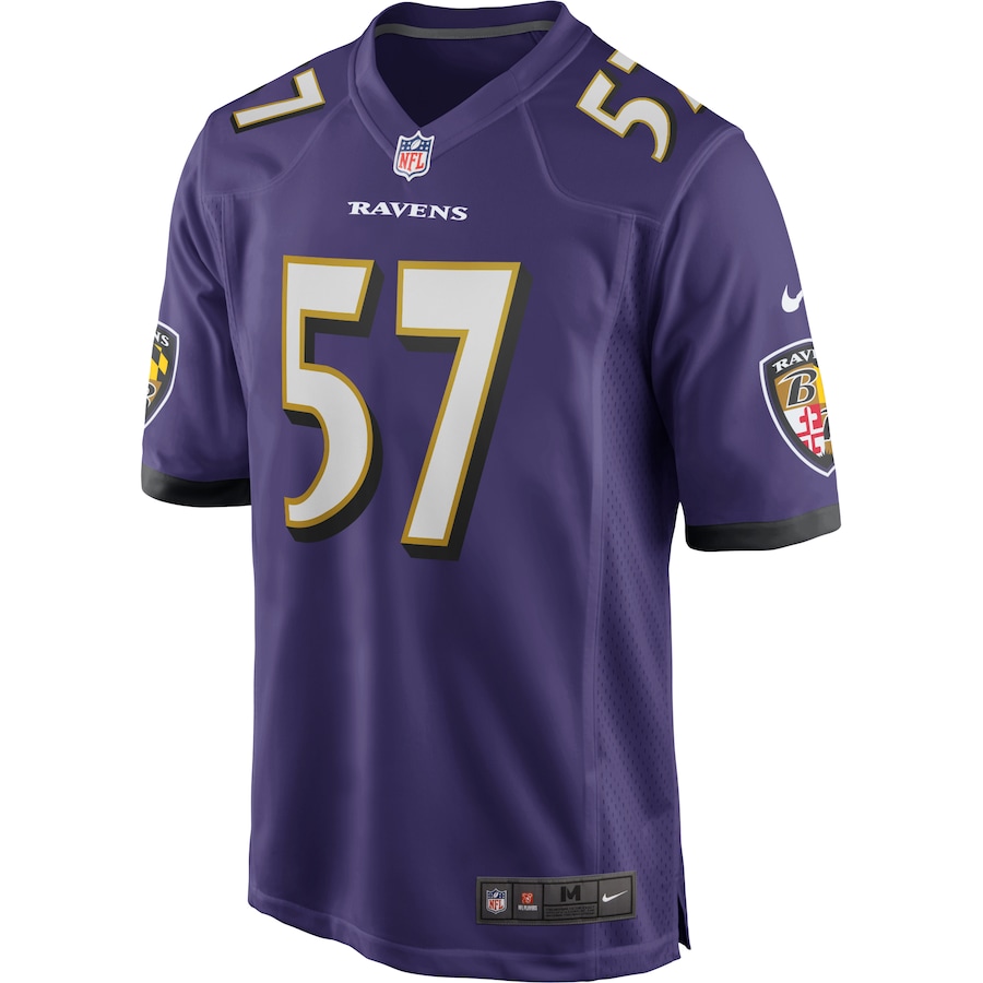 Bart Scott Baltimore Ravens Game Retired Player Jersey - Purple