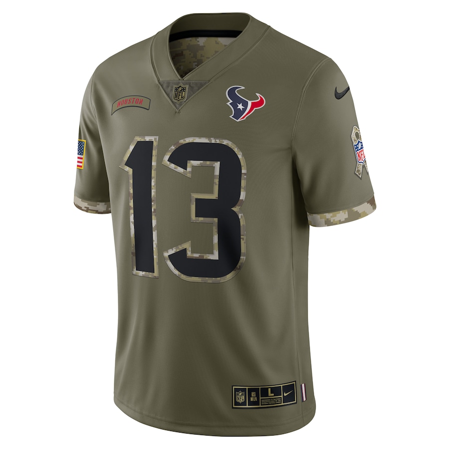 Brandin Cooks Houston Texans 2022 Salute To Service Limited Jersey - Olive