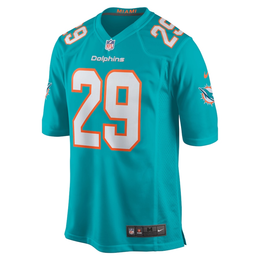 Brandon Jones Miami Dolphins Team Game Jersey - Aqua