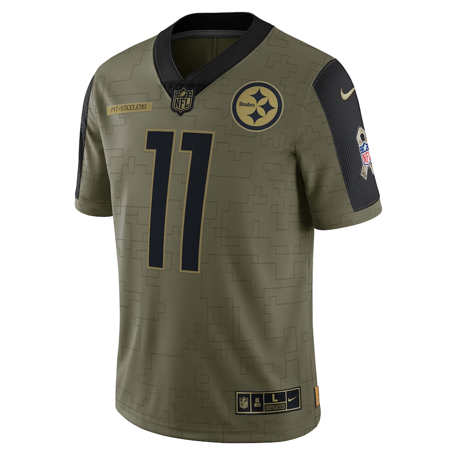 Chase Claypool Pittsburgh Steelers 2021 Salute To Service Limited Player Jersey - Olive