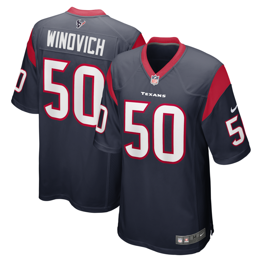 Chase Winovich Houston Texans Nike Game Player Jersey - Navy