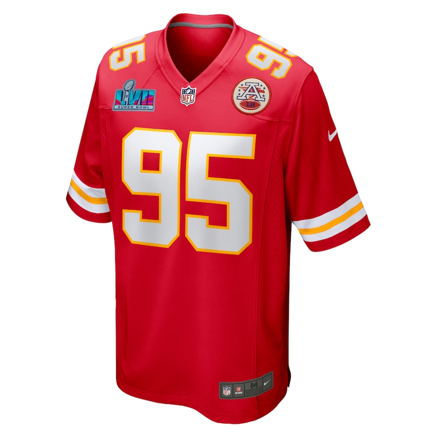 Chris Jones Kansas City Chiefs Super Bowl LVII Patch Game Jersey - Red