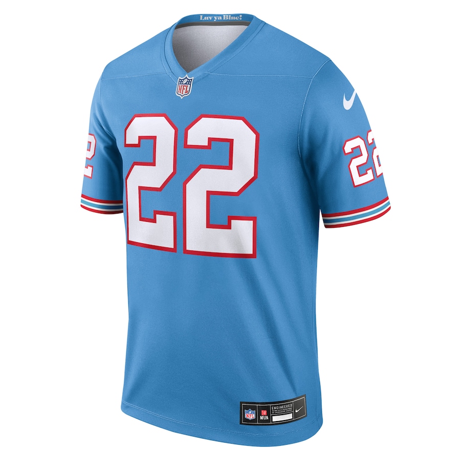 Derrick Henry Tennessee Titans Oilers Throwback Legend Player Jersey - Light Blue