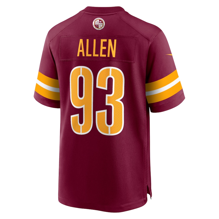 Jonathan Allen Washington Commanders Nike Game Jersey - Burgundy