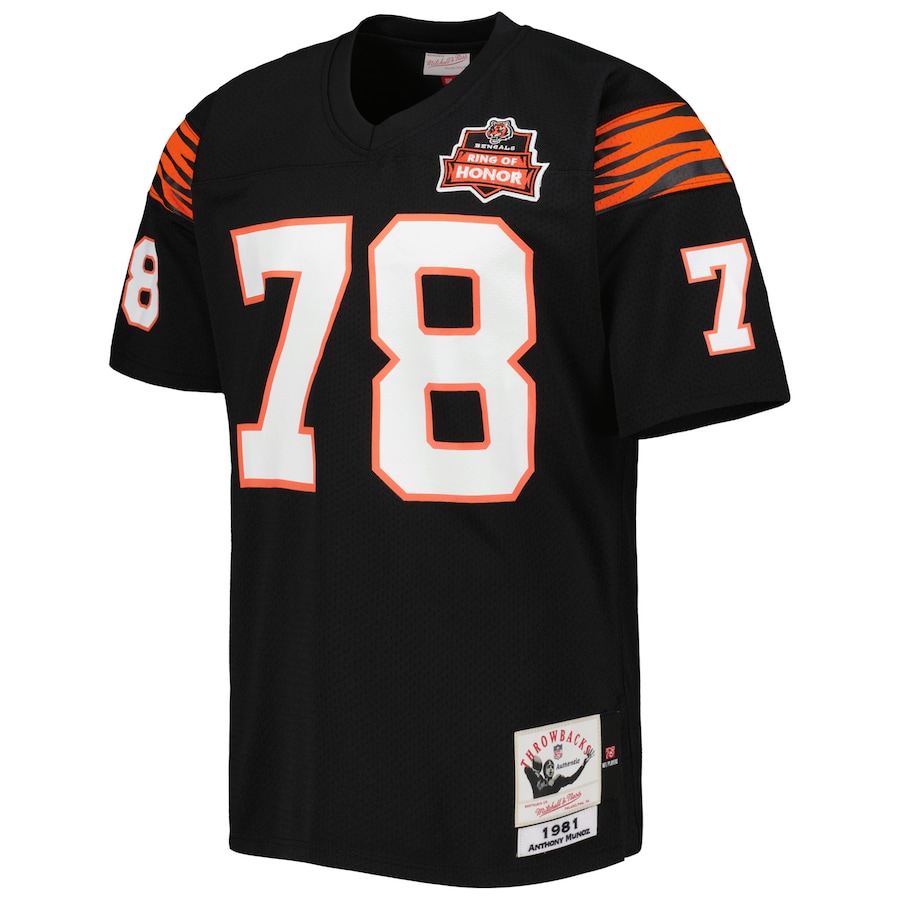 Anthony Munoz Cincinnati Bengals 1981 Authentic Retired Player Jersey - Black