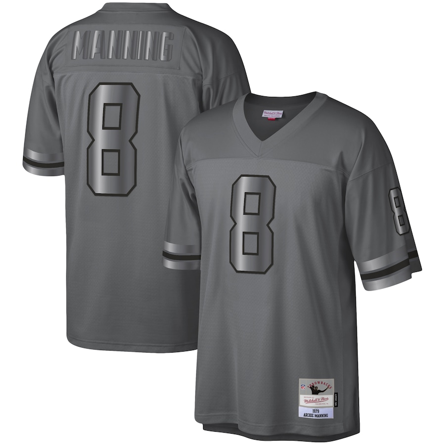 Archie Manning New Orleans Saints Mitchell & Ness 1979 Retired Player Metal Legacy Jersey - Charcoal