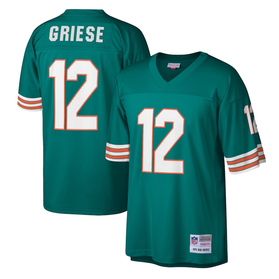 Bob Griese Miami Dolphins Mitchell & Ness 1972 Legacy Replica Jersey - Aqua