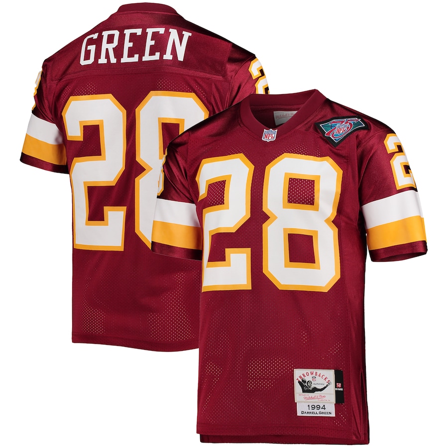 Darrell Green Washington Football Team Mitchell & Ness 1994 Authentic Retired Player Jersey - Burgundy