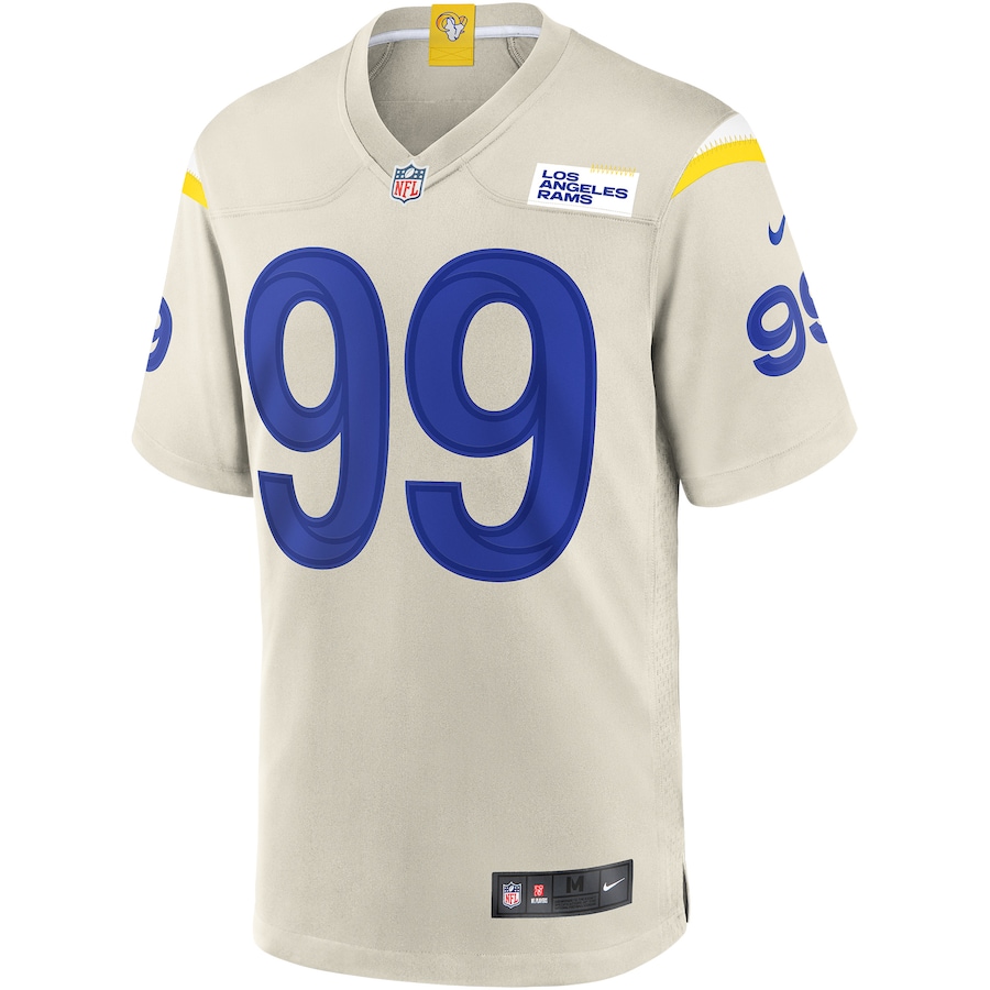 Aaron Donald Los Angeles Rams Game Jersey - Bone