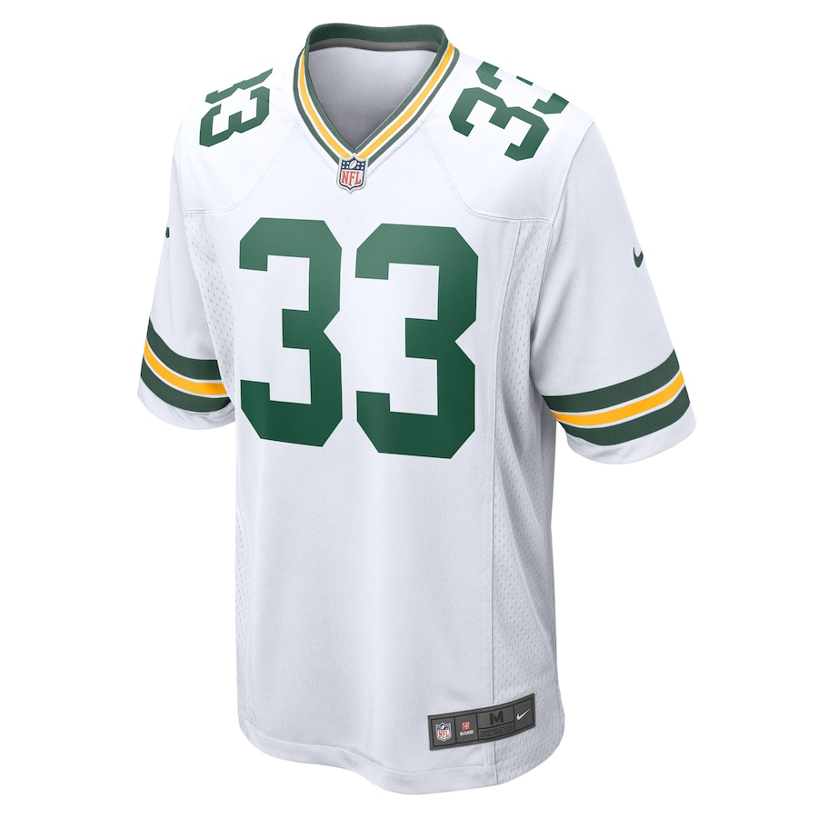 Aaron Jones Green Bay Packers Game Player Jersey - White