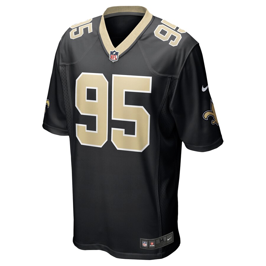 Albert Huggins New Orleans Saints Player Game Jersey - Black