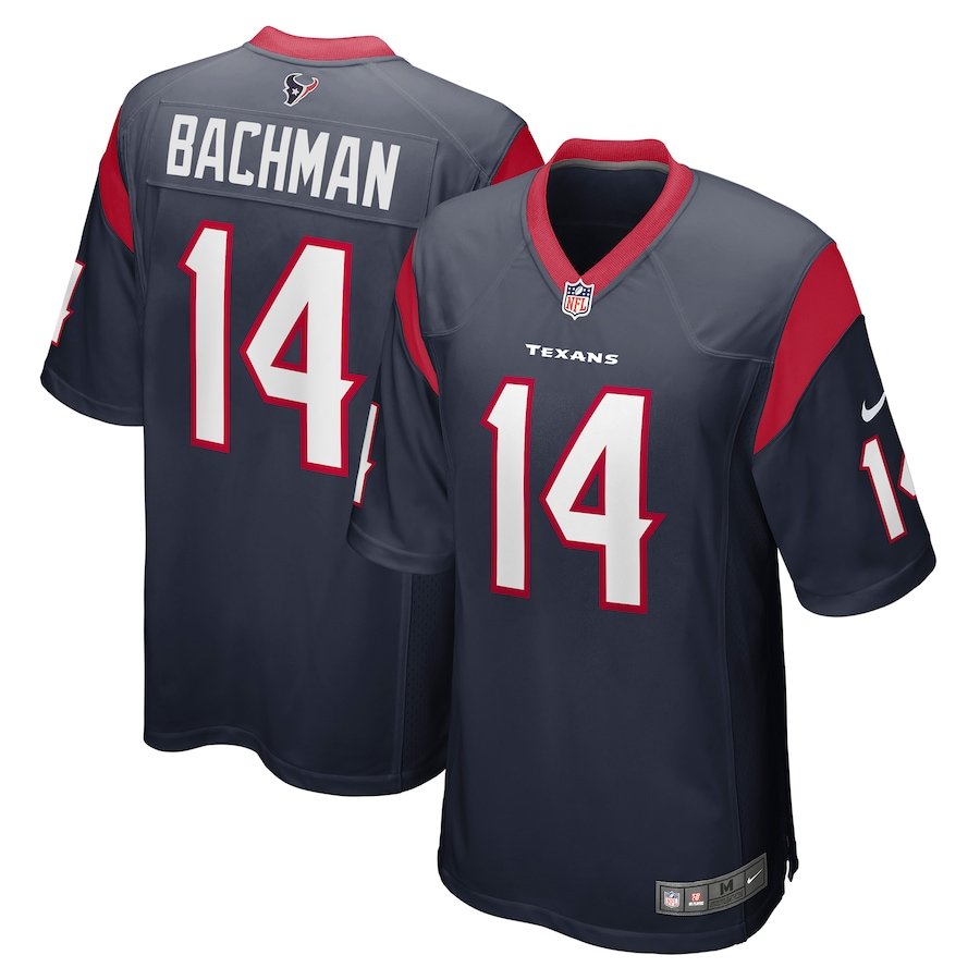 Alex Bachman Houston Texans Nike Team Game Jersey - Navy