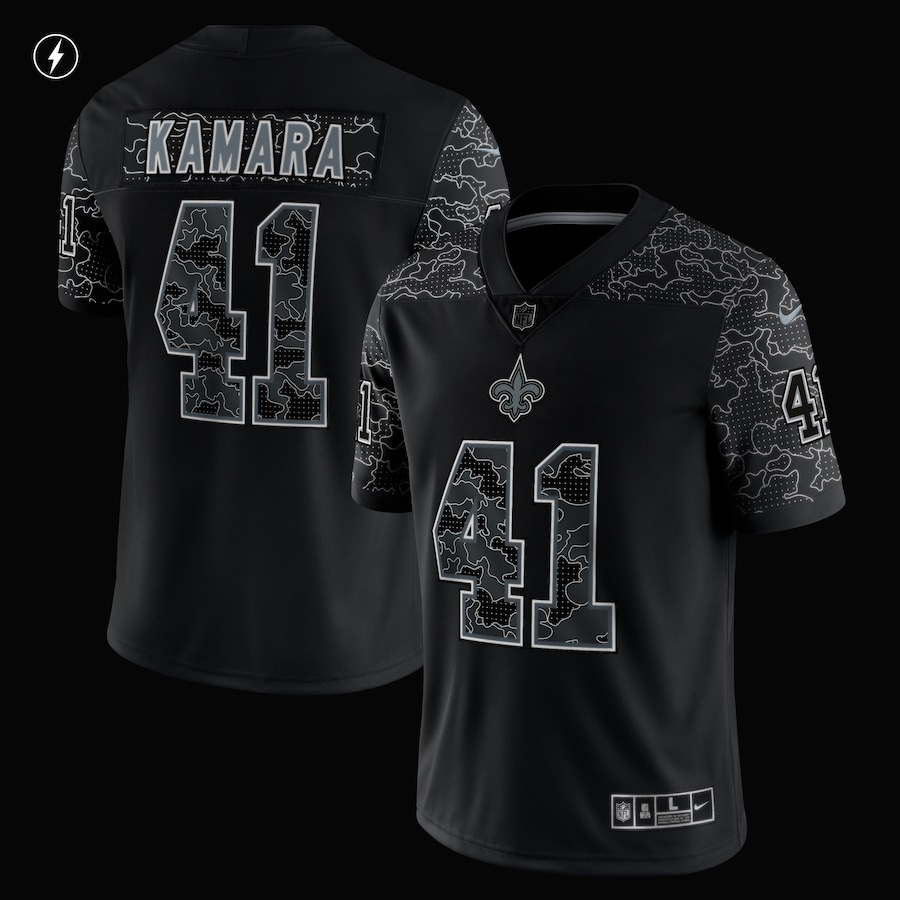 Alvin Kamara New Orleans Saints RFLCTV Limited Jersey - Black