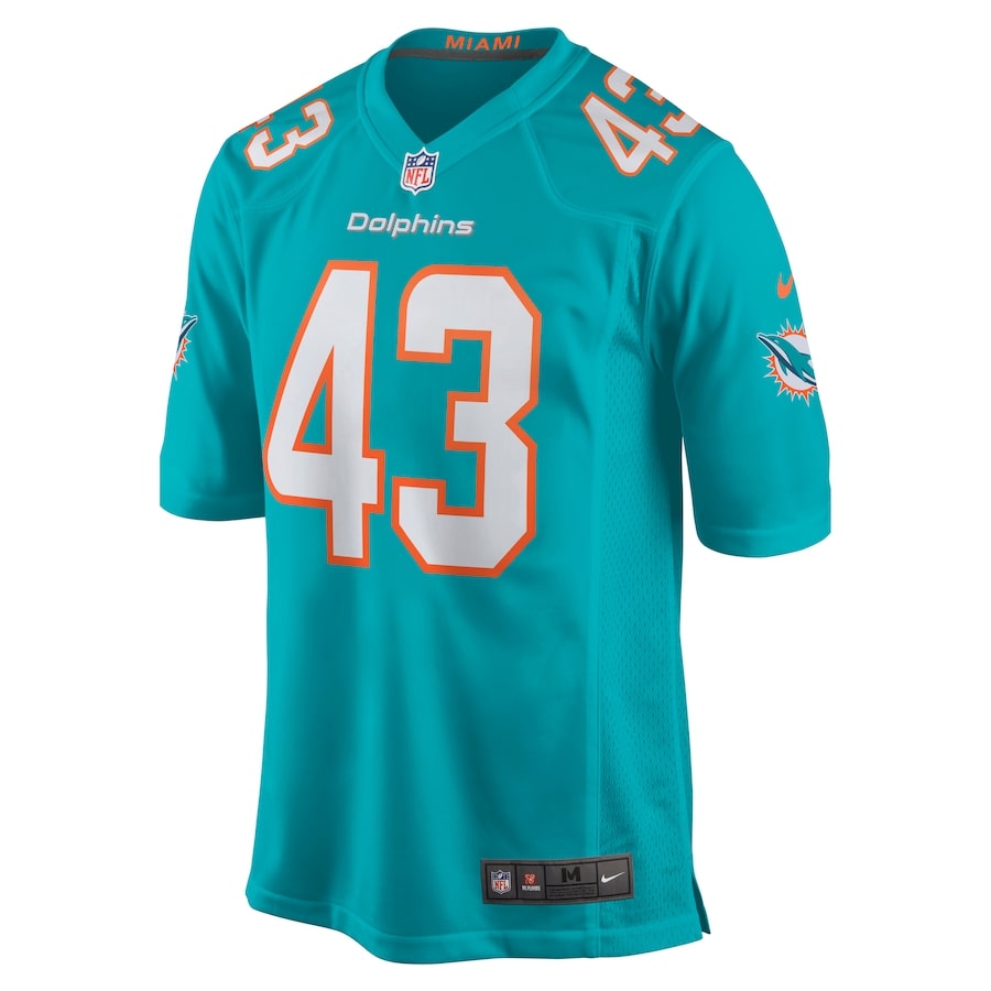 Andrew Van Ginkel Miami Dolphins Game Jersey - Aqua