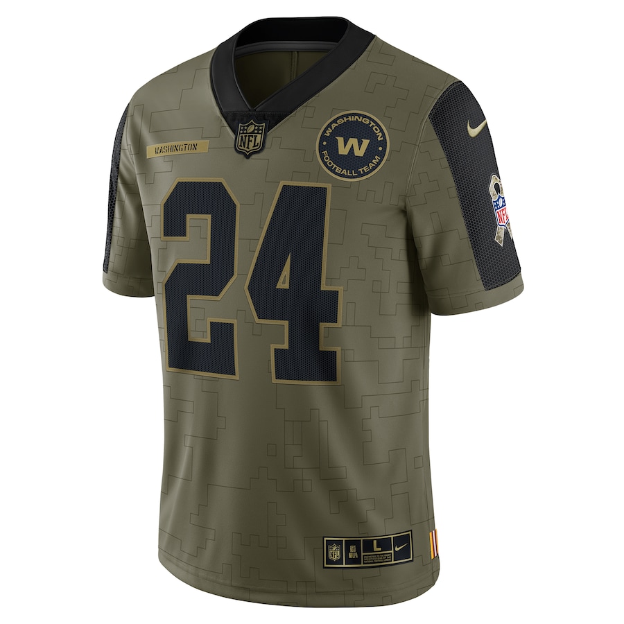 Antonio Gibson Washington Football Team 2021 Salute To Service Limited Player Jersey - Olive