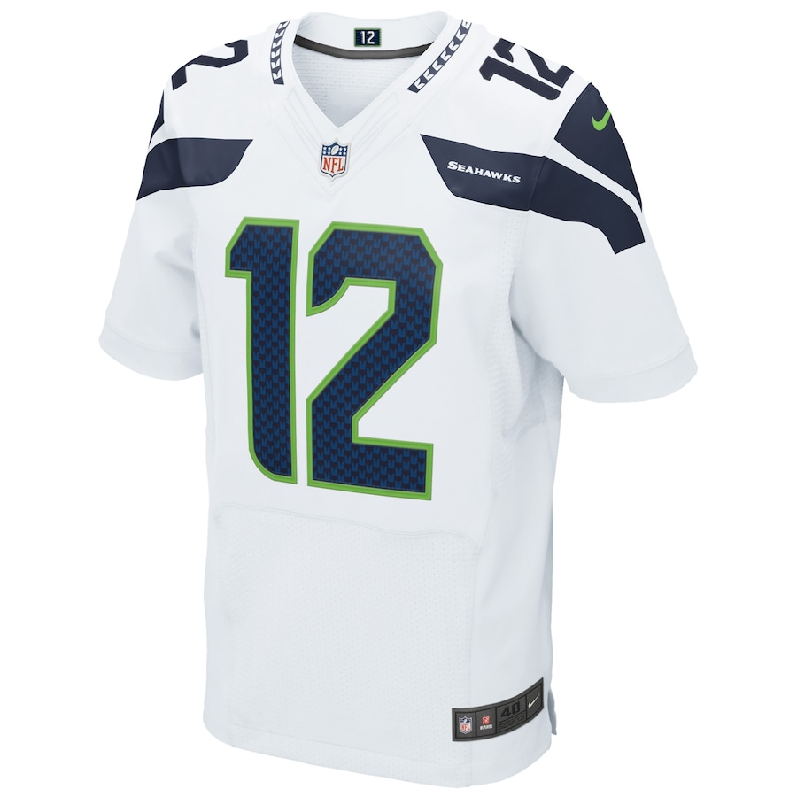 12s Seattle Seahawks Elite Jersey - White